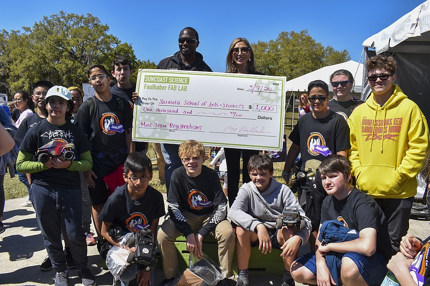 Sarasota School of Arts and Sciences won the award for most student sign ups.