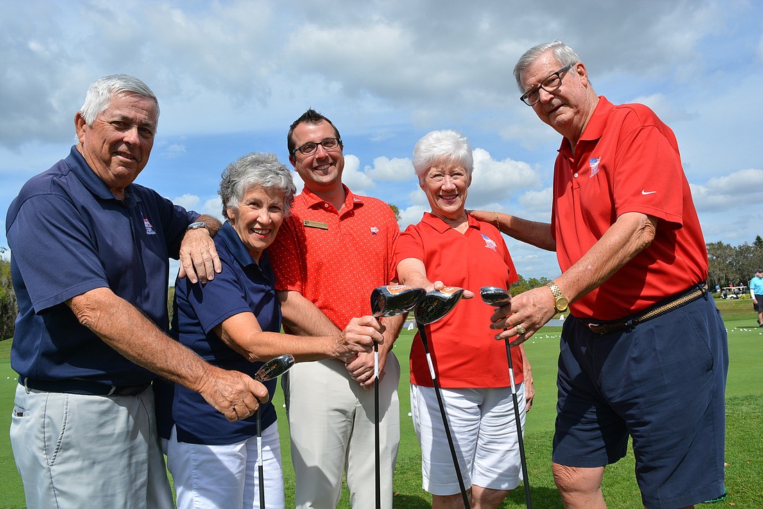 Jim and Deb Kehoe,  Rosedale head golf professional Matthew Pivko and Kathi and John Skelton hope the community will rally to beat last year&#39;s fundraising total of $157,945.