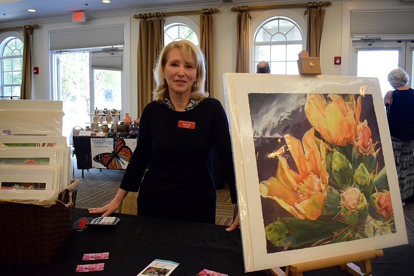 Phyllis Nathans, secretary of the Creative Arts Association of Lakewood Ranch, was a former illustrator before she started doing watercolor paintings. She loves showing her art and seeing people's reactions.