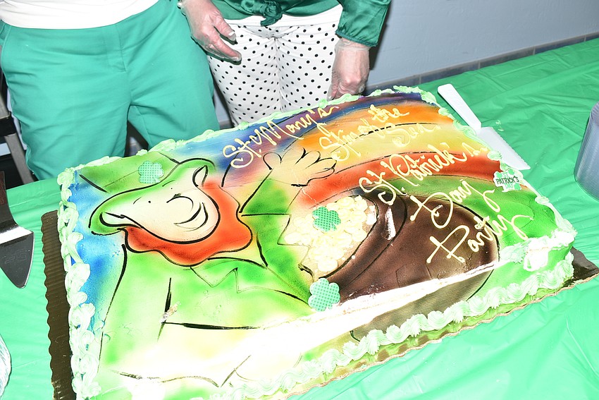 Two cakes were served up at the party