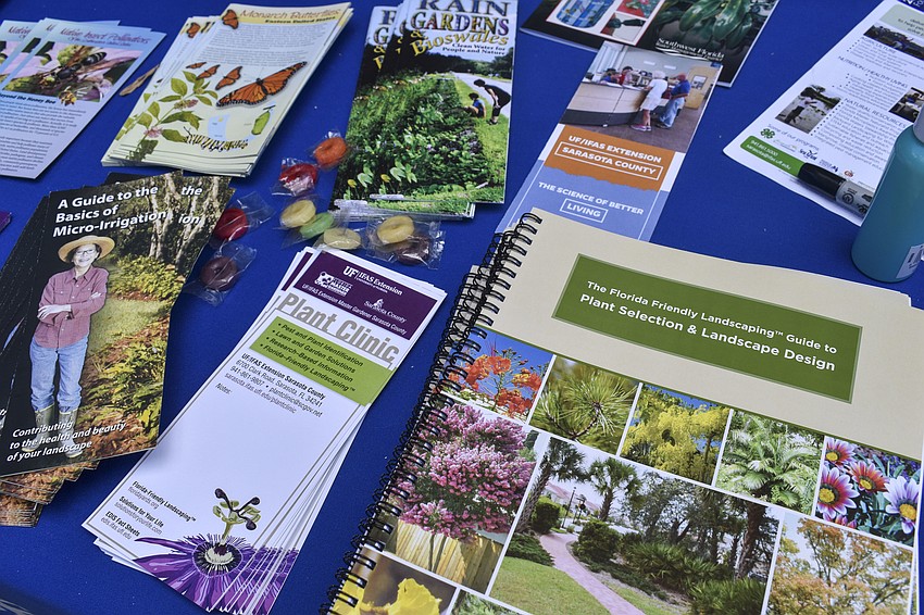 UF/IFAS Master Gardeners passed out literature on Florida-friendly landscaping.