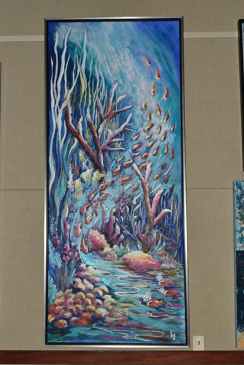 Barbara Jendrysik's vertical painting.