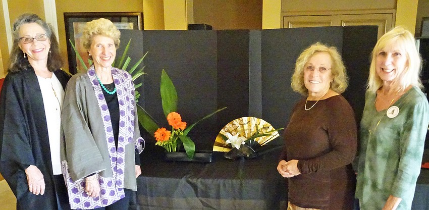 Polly Curran, Gwen Lawry with Grand Bay Organizer Wilma Davidson and Barbara Jendrysik. Photo courtesy of Polly Curran