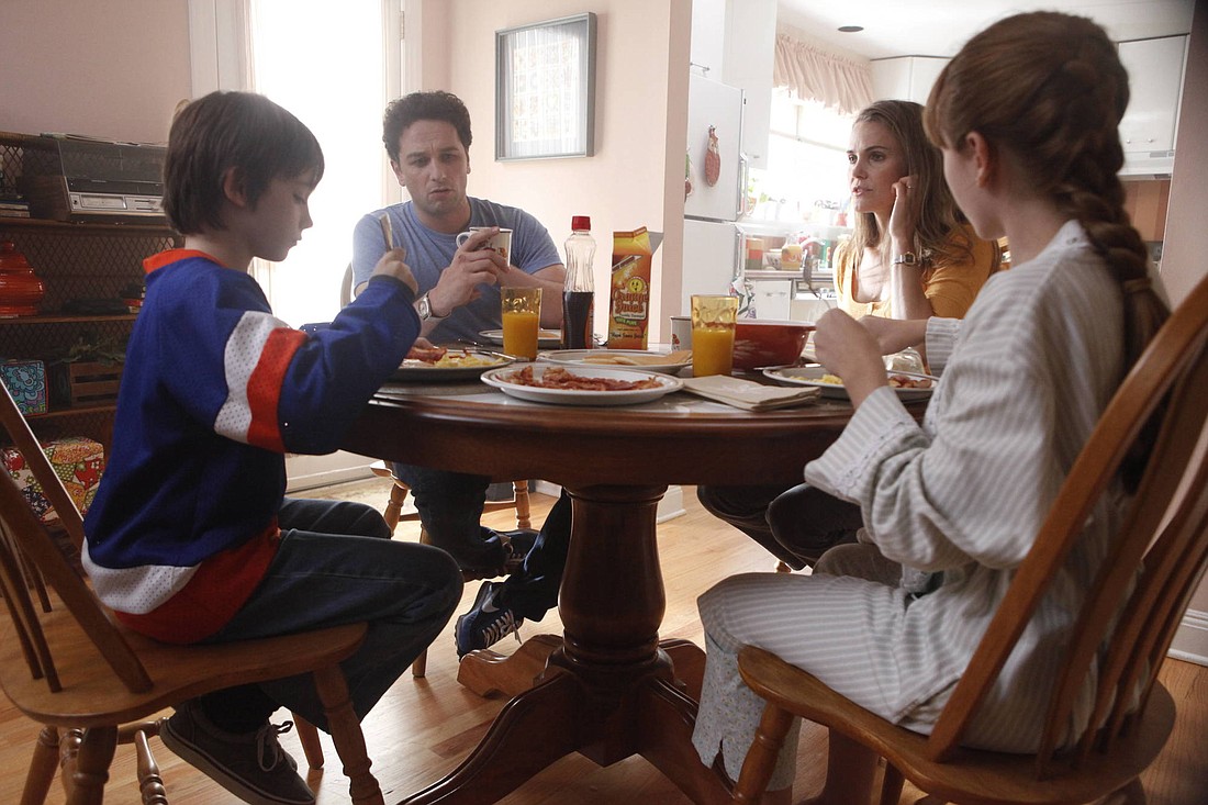 Keidrich Sellati, Matthew Rhys, Keri Russell and Holly Taylor in "The Americans." Photo source: Prime Video.