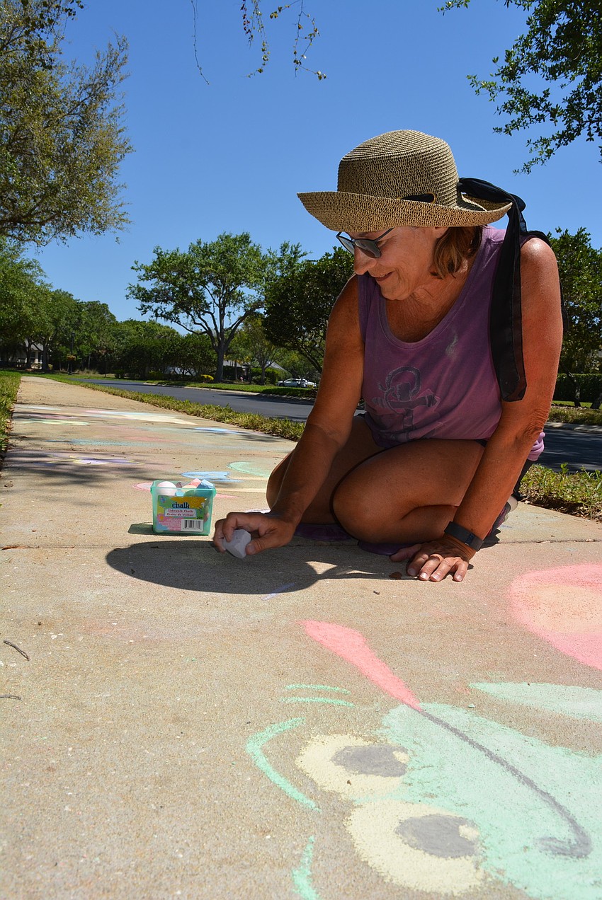 Wendy Reuter drew gnomes, mushrooms and other whimsical characters. Her granddaughter, Sienna Mathenia, who lives in Illinois, loves them.