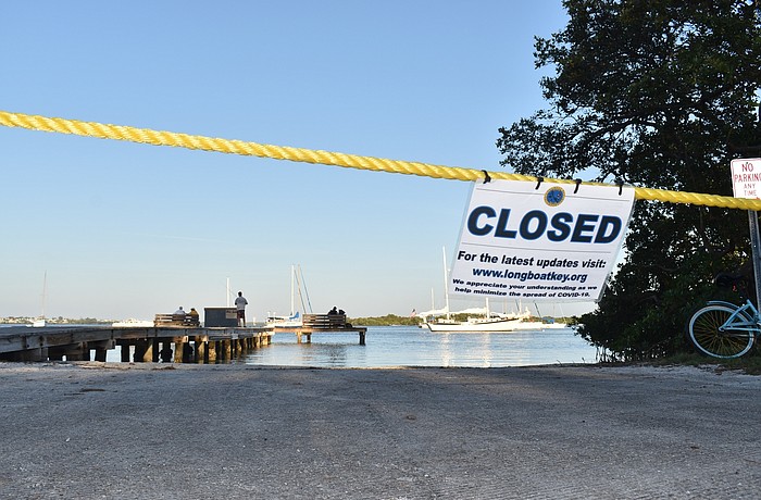The town's Linley Street boat ramp was closed at the same time Manatee County closed its county-operated ramps.