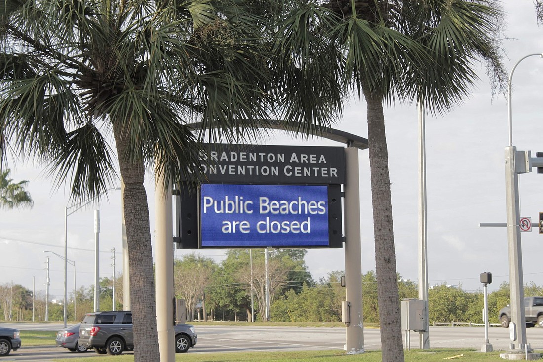 The beaches already were closed and now Manatee County has closed pickleball courts.