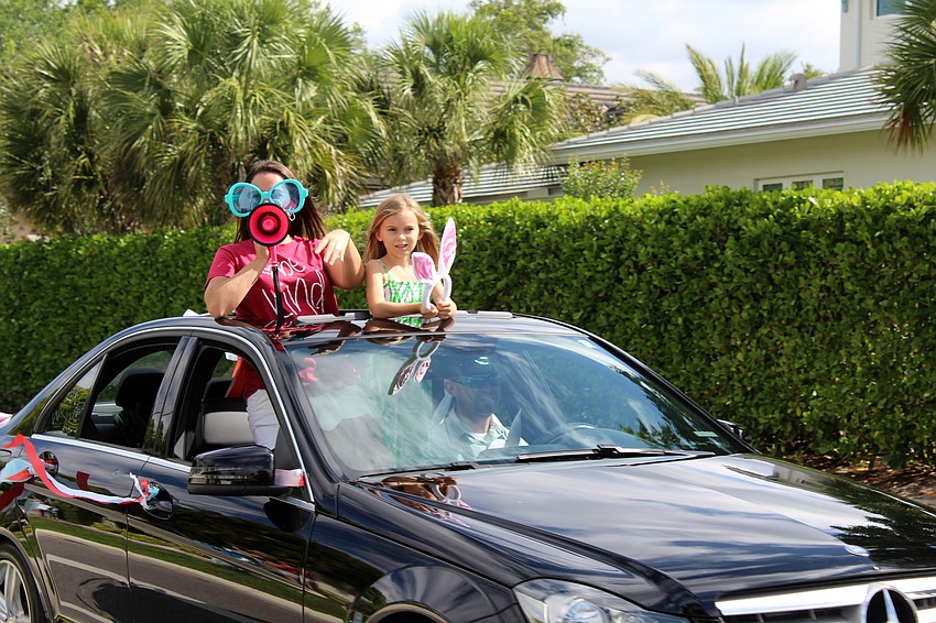 Several teachers wore silly outfits to bring joy to the students.