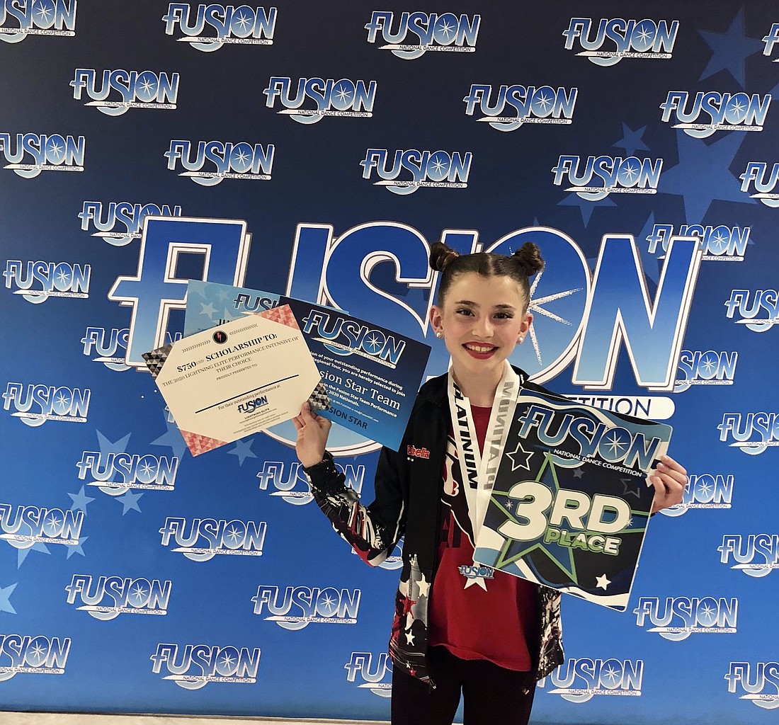 Isabella Juliano earns several awards during the regional Fusion National Dance Competition. She&#39;ll dance at the 2020 Fusion Nationals this summer. Courtesy photo.