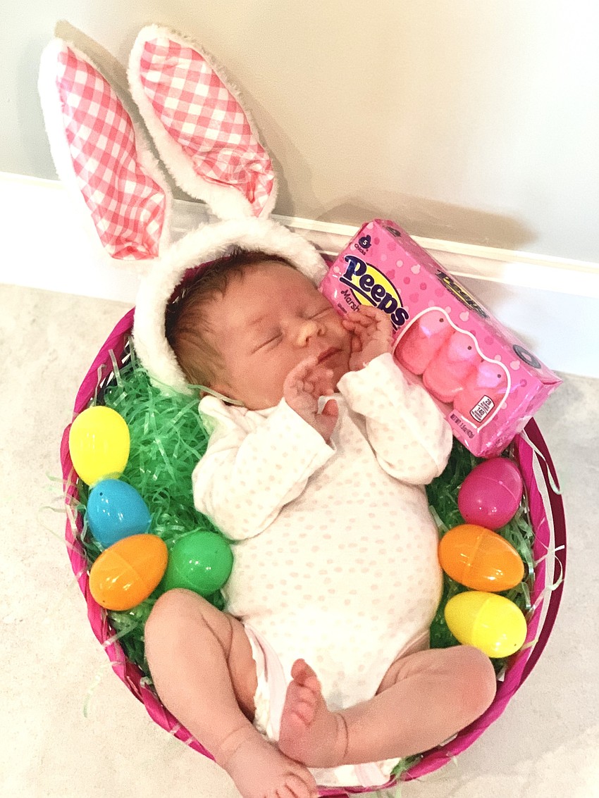 Waterside-Lakewood Ranch's Ellie Tullidge proves that Easter baskets do contain a bundle of joy.