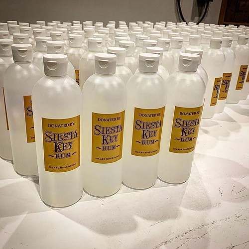 Siesta Key Rum created hand sanitizer to donate to first responders and physicians. Photo courtesy