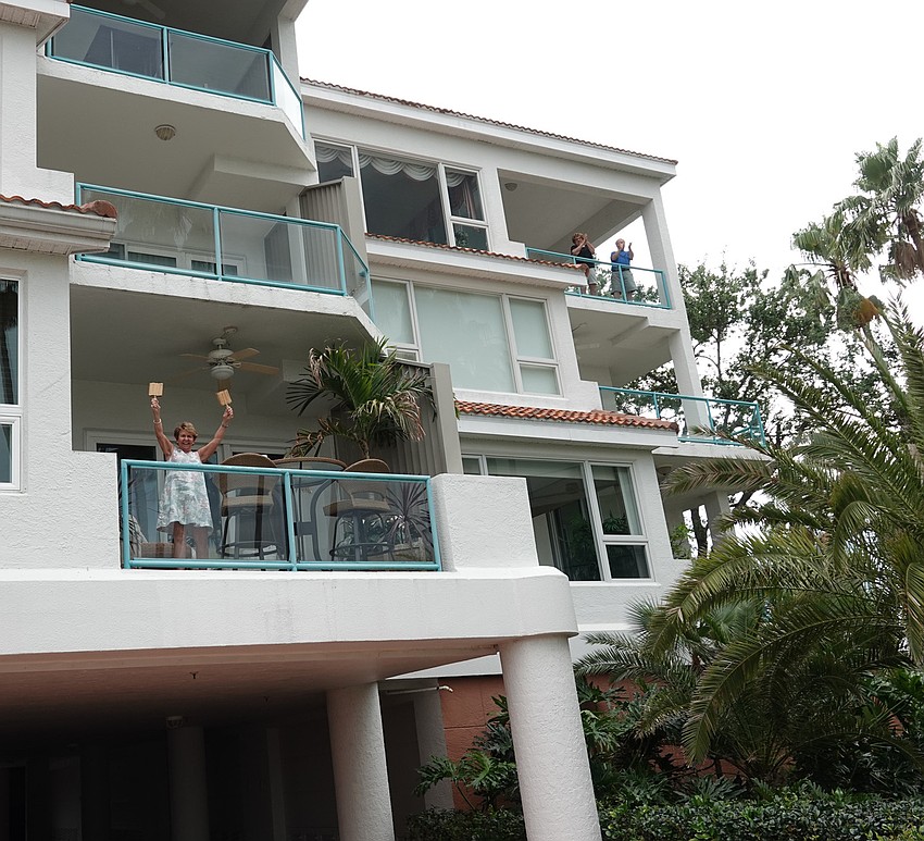 Carol Peschel makes some noise. Photo courtesy of Susan Goodfriend.