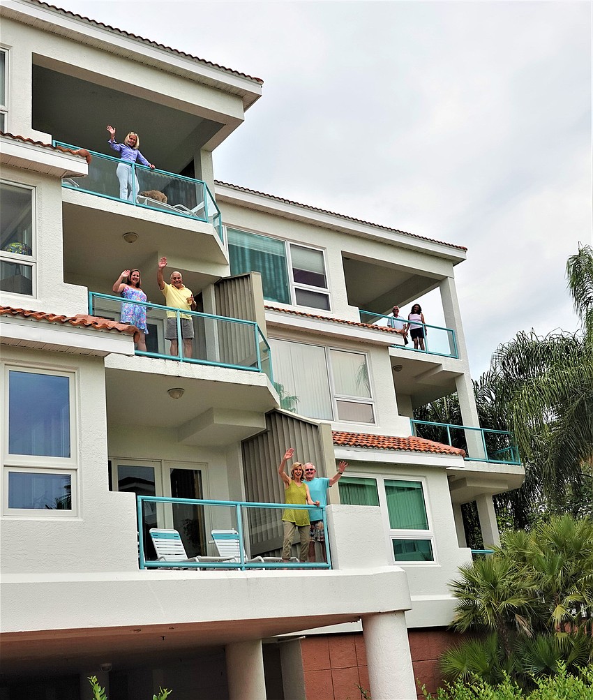 Multiple levels came out to clap. Photo courtesy of Susan Goodfriend.