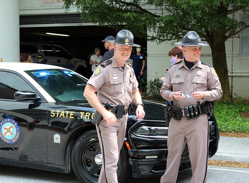 Florida state troopers take part in the ceremony. Brynn Mechem