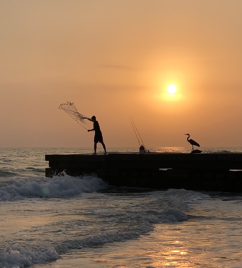 Thomas Wierdsma, who lives nearby, was on the beach at sunset to capture this view at the former property of the Colony Beach & Tennis Resort.