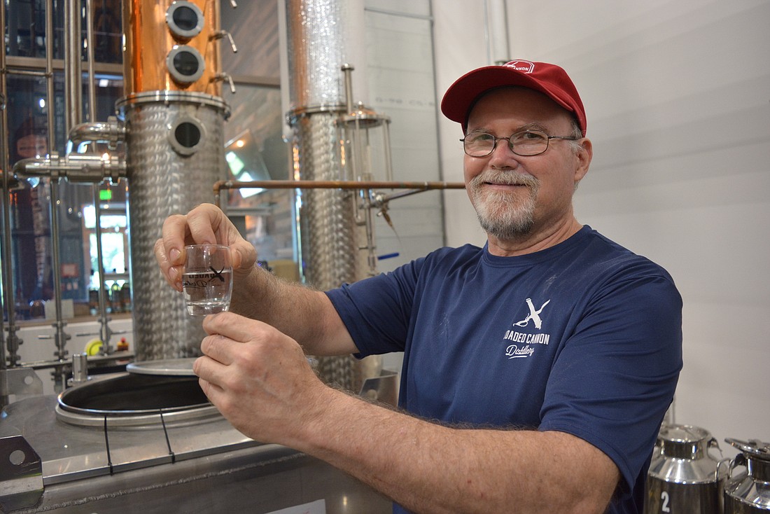 Loaded Cannon Distillery President and founder Steve Milligan says the same alcohol produced to make his rum and vodka is used to make hand sanitizer.