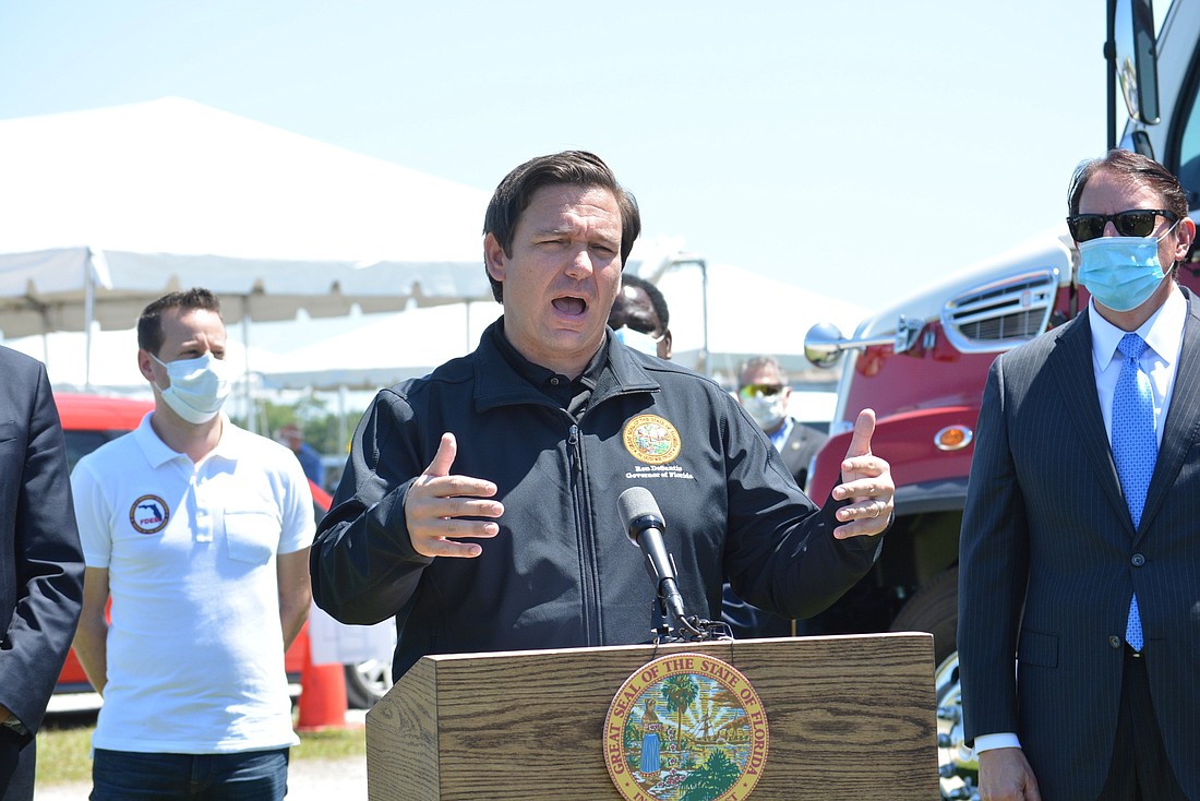 Florida Gov. Ron DeSantis said state drive-up testing results show Florida&#39;s infection rate for COVID-19 to be below 3% currently.