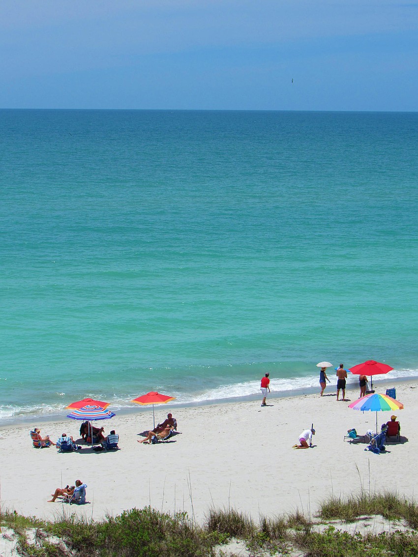 The beach, with a dash of red, from resident Jennifer Samson.
