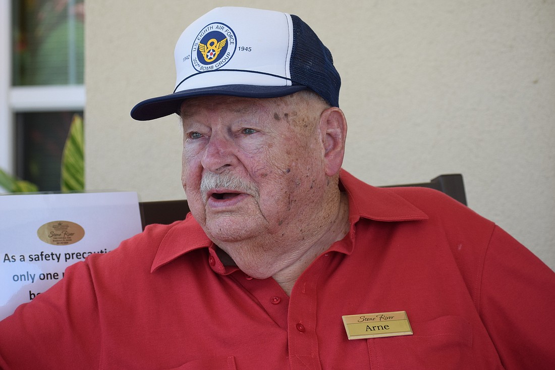 East County&#39;s Arne Hansen told stories of his time as a bombardier during WWII.
