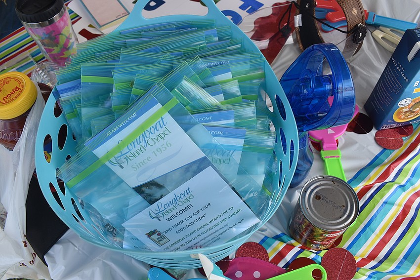 Thank you packets had been prepared for donors.