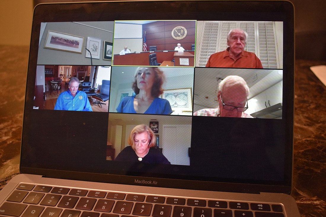 Longboat Key commissioners participate in Monday&#39;s virtual special budget workshop meeting.