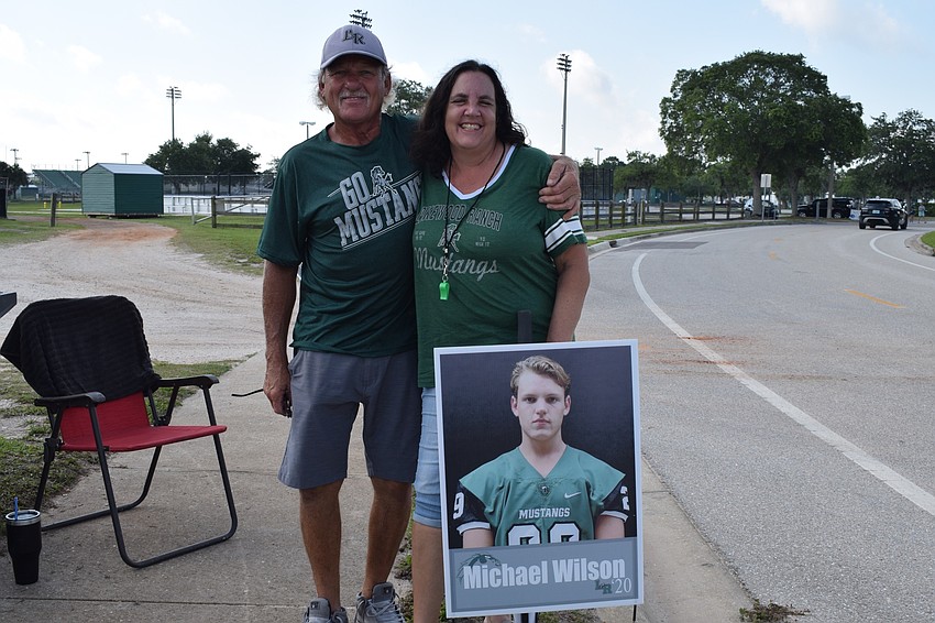 David and Carol Wilson enjoy supporting their son Michael in the parade.