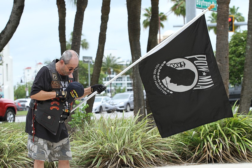 Frank D'Antonio paid his respects to fallen soldiers.