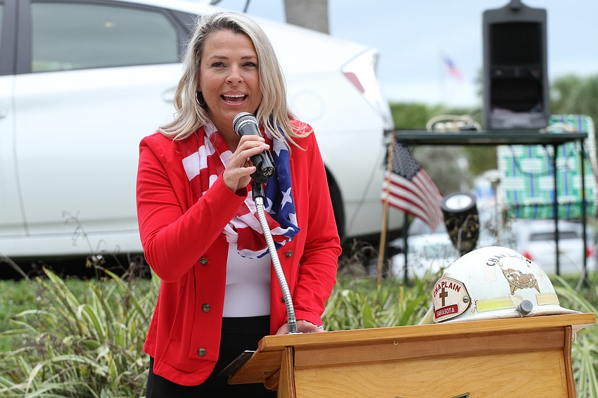 CJ Bannister delivered words about her time in the Air Force.