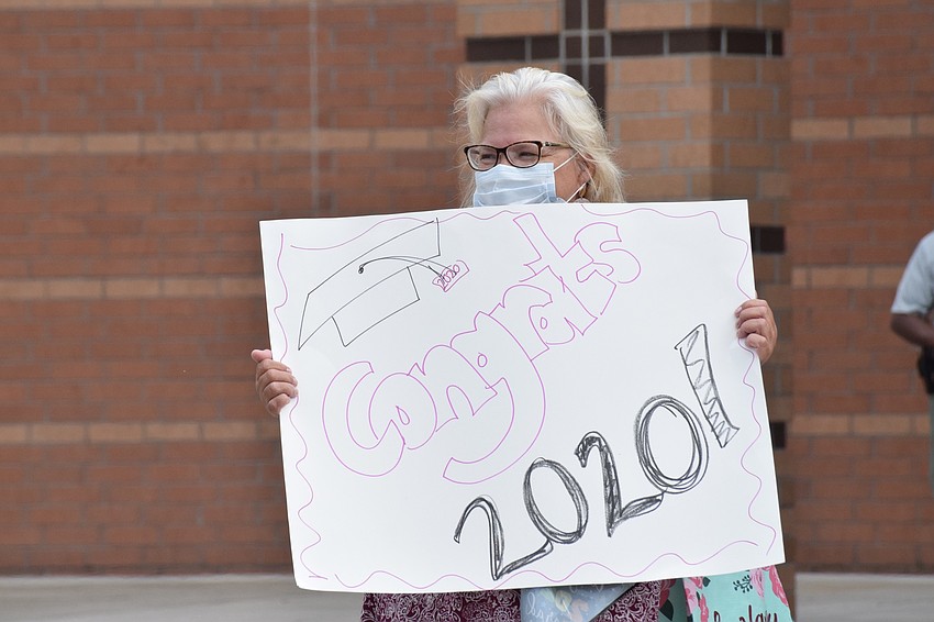 Marilyn Kelly, a social studies teacher, congratulates the Class of 2020 on their graduation. 