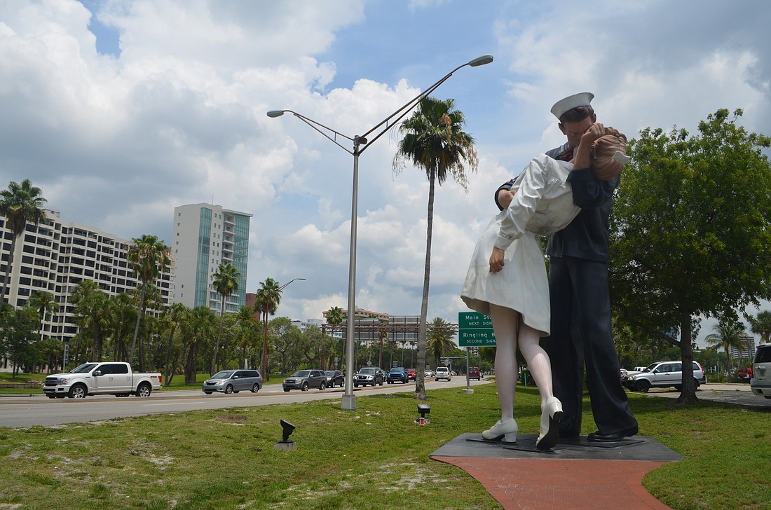 The City Commission plans to have a conversation about the future of Unconditional Surrender after gathering input from the city&#39;s Public Art Committee.
