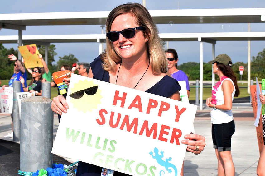 Jennifer McGregor, a teacher at Robert E. Willis Elementary School, wishes students a happy summer.