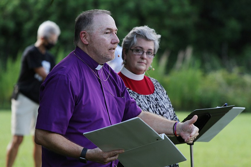 Pastor Tony Viglione addressed the crowd.