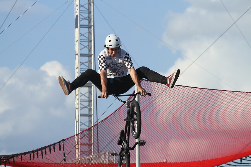 The show started with a BMX bike showcase.