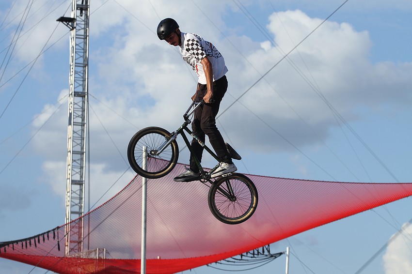 The show started with a BMX bike showcase.