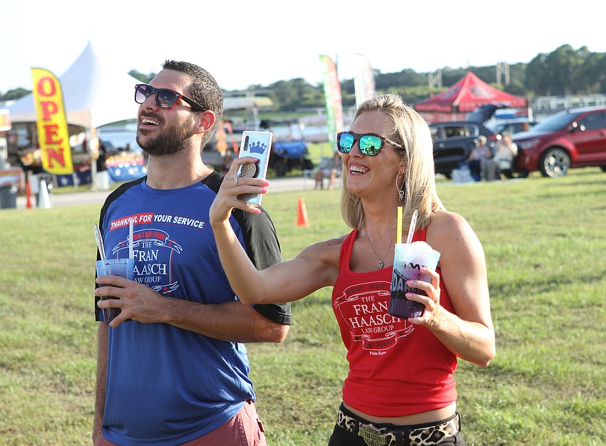 Vinny Salpietro and Brandi George watched on.