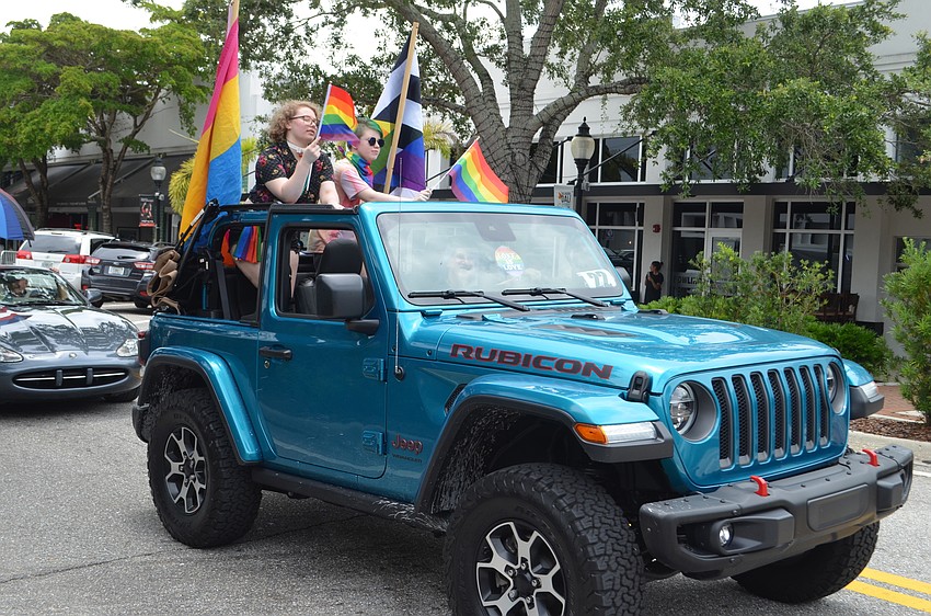 Participants drove west on Main Street to the bayfront.
