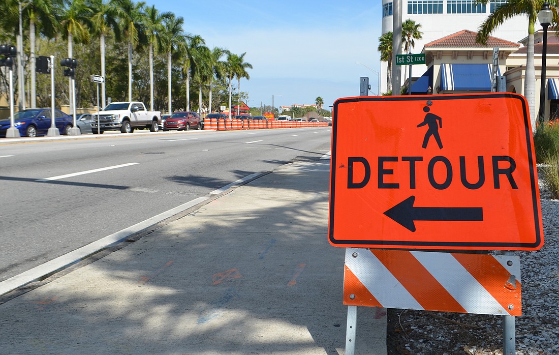 Detour signs near U.S. 41 and Fruitville Road have helped direct traffic for months.