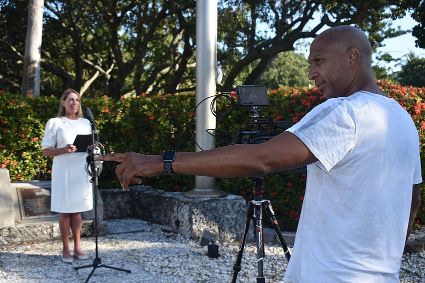 Gaines directs his performers.
