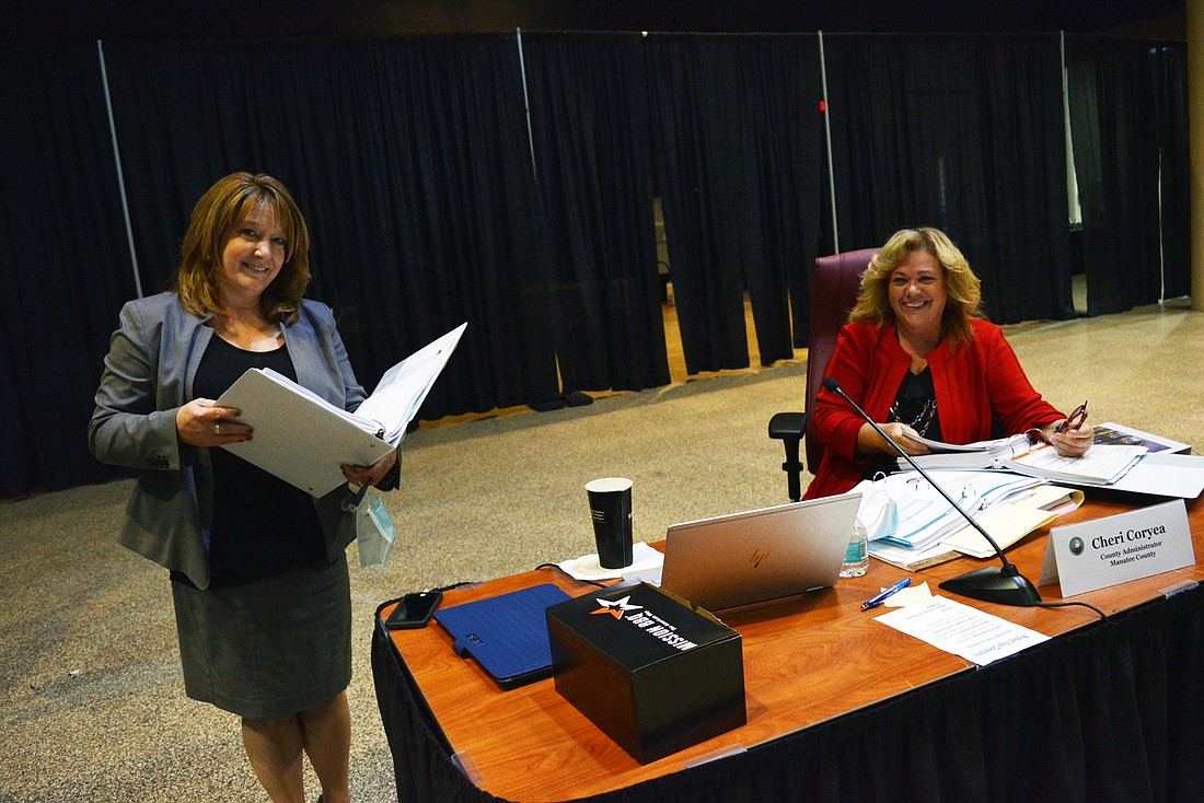 Manatee County Financial Director Jan Brewer and Manatee County Administrator Cheri Coryea worked closely  to develop the budget, planning for reductions in state and local revenues.