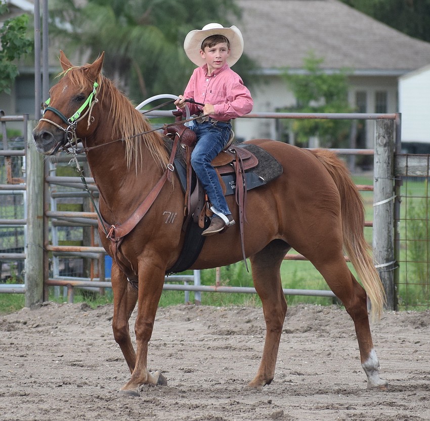 Bradenton's Ridgeton Boyette 8, could be a future rodeo star.