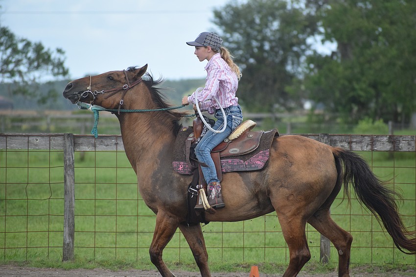 Sarasota's Hayden Taylor, 13, shows off what she learned during the camp.