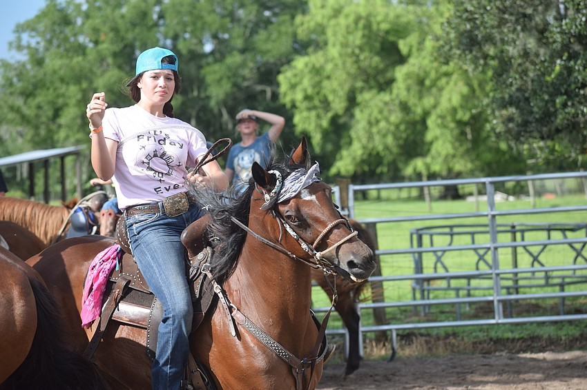 Even after a tough ride, Land of Lakes' Aniston Ainsworth finishes in style.