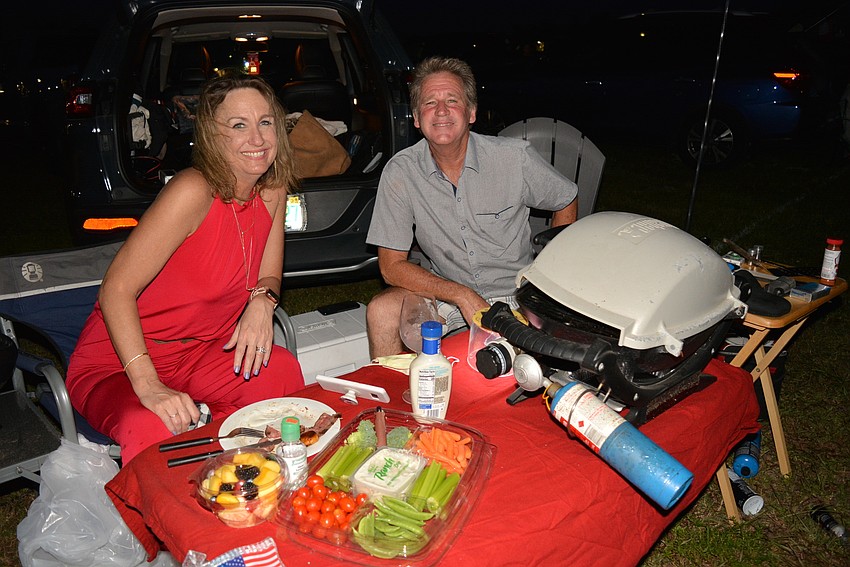 Palm Aire's Michelle Johnes and John Barber used the night to celebrate a one-year anniversary of health for Johnes. They enjoyed margaritas and grilled filet mignon and scallops.