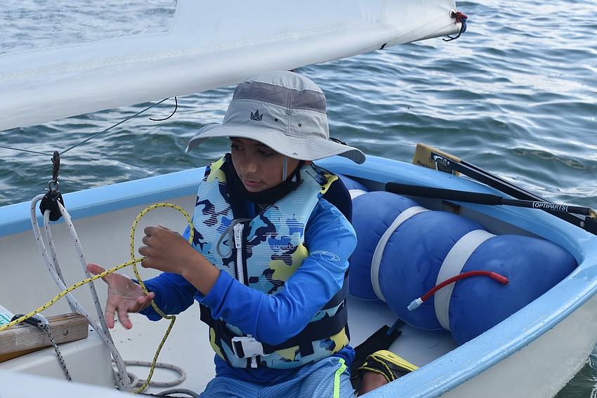 Darius Harandi adjusts his line.