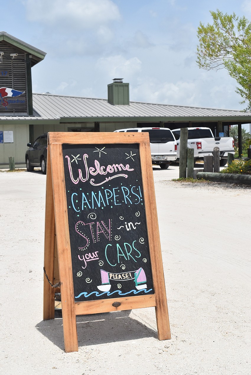 Campers must stay masked up in the carline.