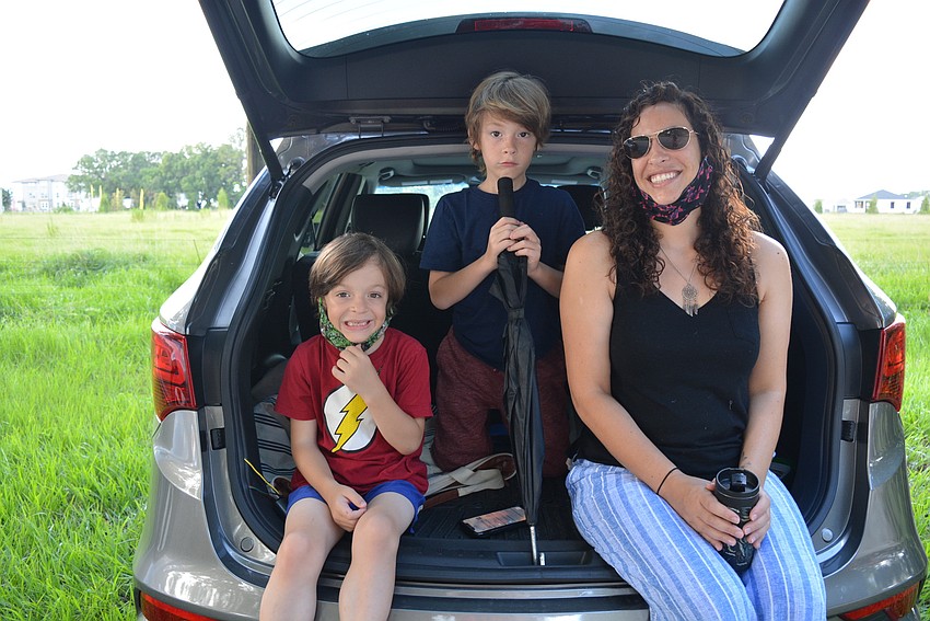 Sarasota's Samson, Maximus and Ashley Cramer attend the Hebrew school at Chabad of Bradenton/Lakewood Ranch. Samson Cramer said he was afraid the fire artists would be burned.