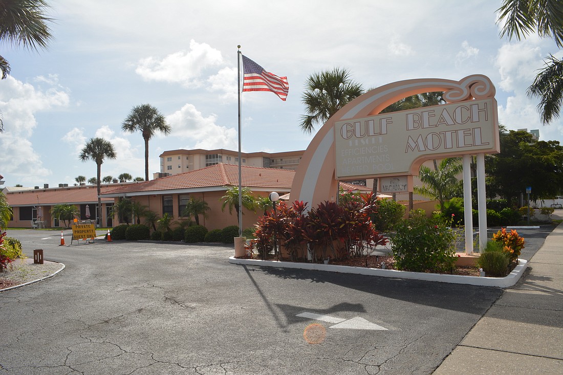 The prospective owner of the Gulf Beach Motel property intends to repurpose the sign in a future condominium development.