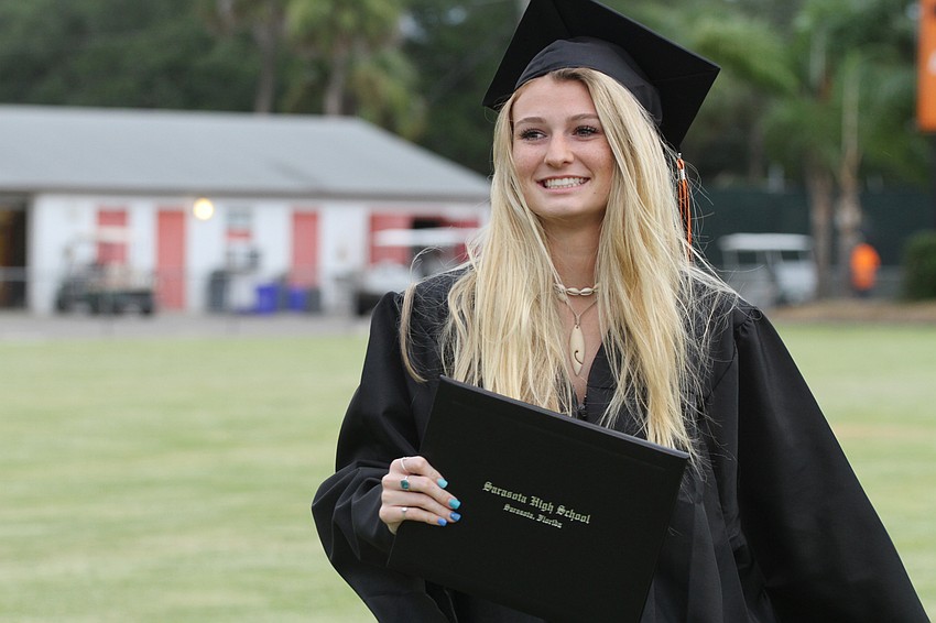 Marley Forbis posed for a graduation photo.