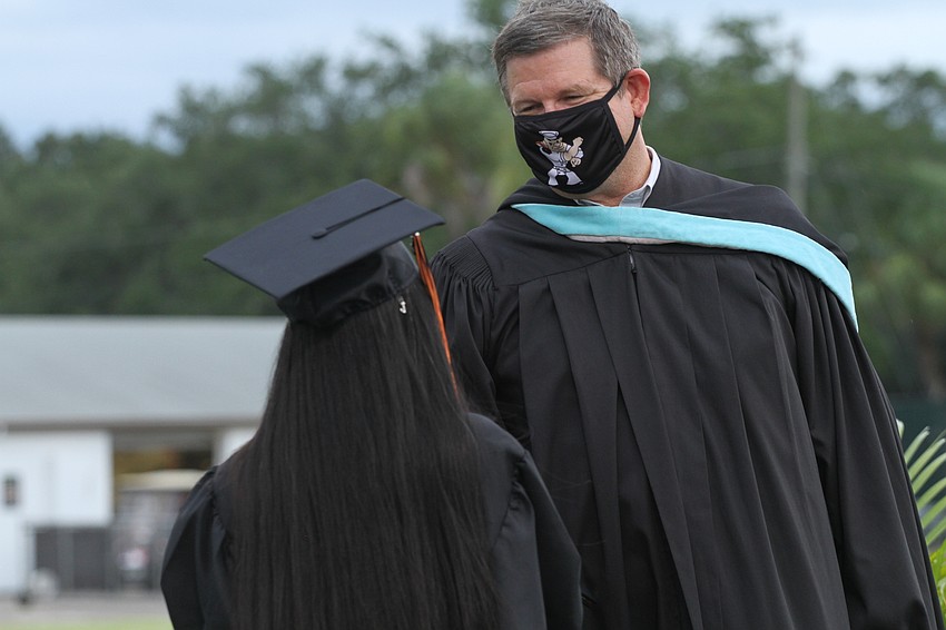 Principle David Jones congratulated the departing seniors.