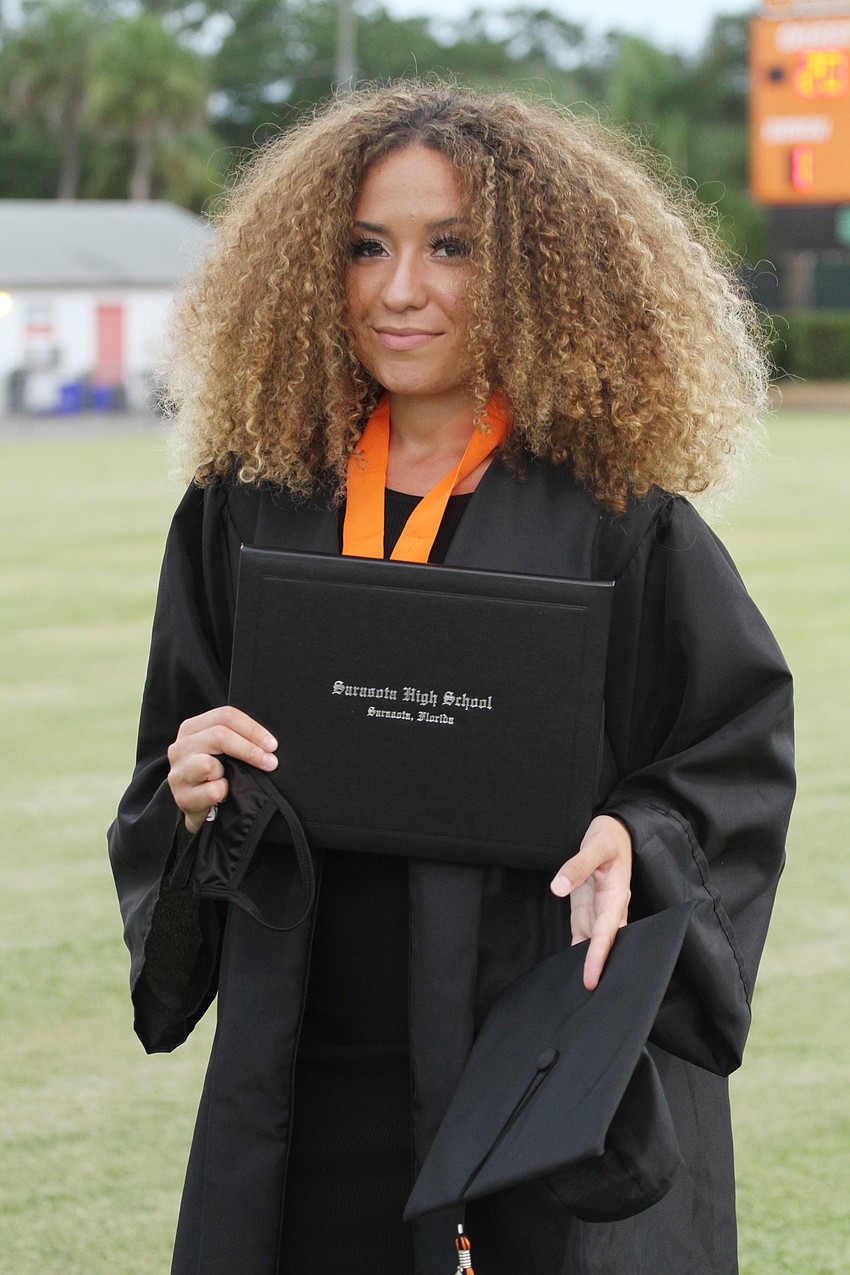 Kaitlynn Carocci accepted her diploma.